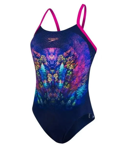 Купальник Speedo NatureFill Placement Digital Rippleback 8-08361C575 синий