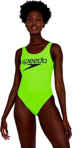 Купальник Speedo DEEP_U-BK_HI_LEG_1PC_PT_A 8-12369F381 черно-салатовый — фото 6