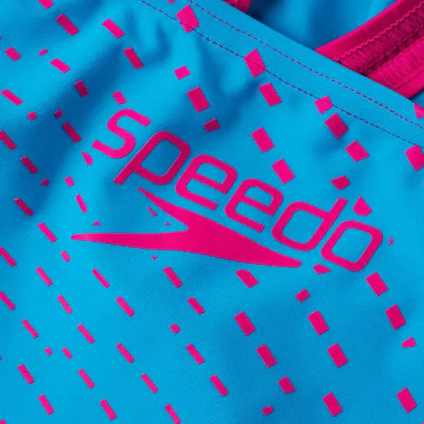 Купальник Speedo MEDLEY LOGO MDLT JF BLUE/PINK 8-13458H221 голубой — фото 4