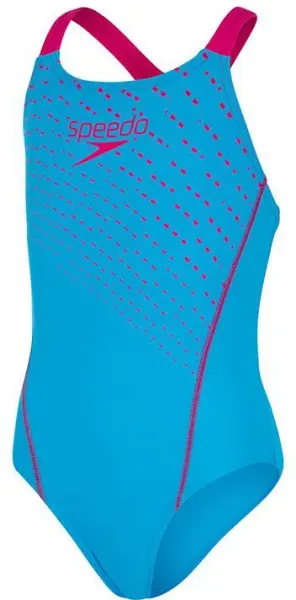Купальник Speedo MEDLEY LOGO MDLT JF BLUE/PINK 8-13458H221 голубой — фото 5
