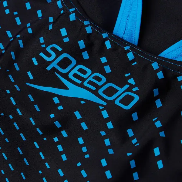 Купальник Speedo MEDLEY LOGO MDLT AF BLACK/BLUE 8-13474D812 черный — фото 4