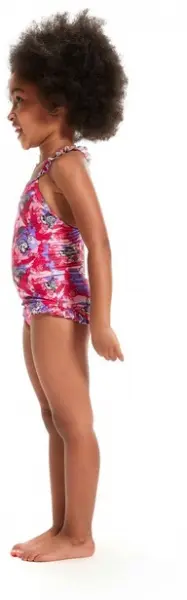 Купальник Speedo LTS DIGI FRILL TRSP IF PINK/PURPLE 8-00314614807 разноцветный — фото 3
