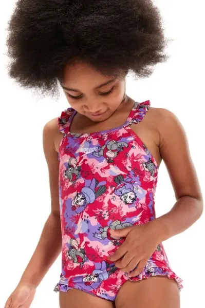 Купальник Speedo LTS DIGI FRILL TRSP IF PINK/PURPLE 8-00314614807 разноцветный — фото 4