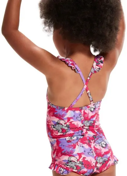 Купальник Speedo LTS DIGI FRILL TRSP IF PINK/PURPLE 8-00314614807 разноцветный — фото 5