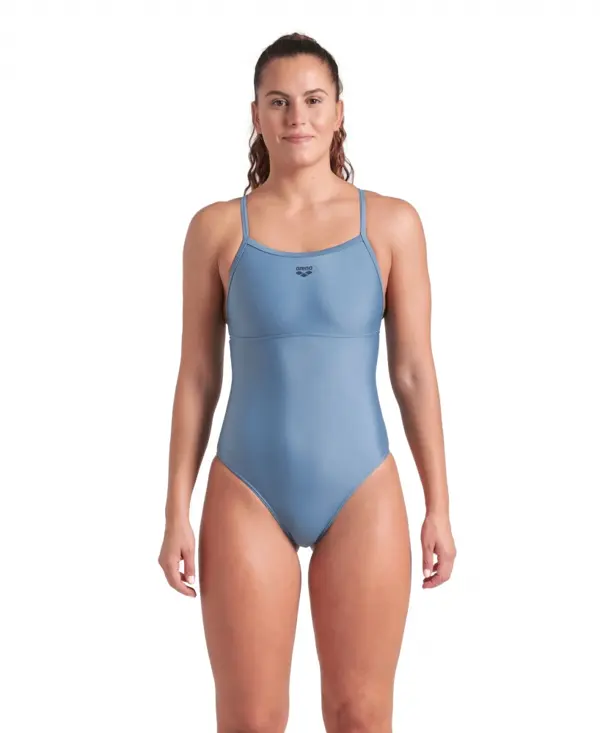 Купальник Arena SOLID SWIMSUIT LIGHTDROP BACK B 005909-550 серый