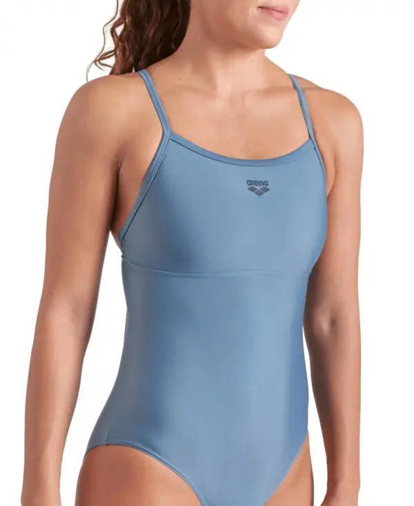 Купальник Arena SOLID SWIMSUIT LIGHTDROP BACK B 005909-550 серый — фото 3