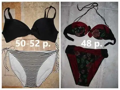 КУПАЛЬНИКИ роздільні жіночі 48 р. і 50-52 р. Стан дуже хороший.