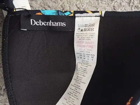 Чорний квітковий купальник бікіні бренду DEBENHAMS — фото 5