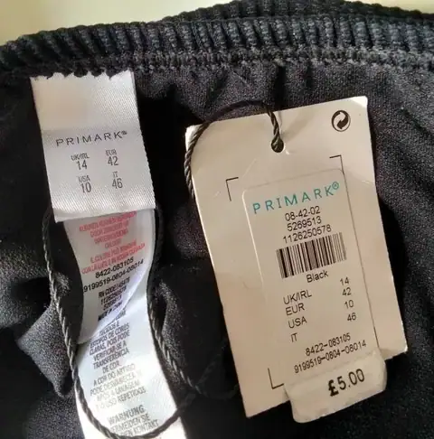 Низ від купальника Плавки чорний в рубчик Primark Розмір 14 — фото 3