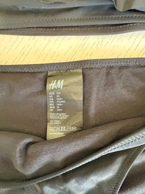 Купальник черный раздельный H&M 170 см 14+ 146-152см для девочки — фото 5