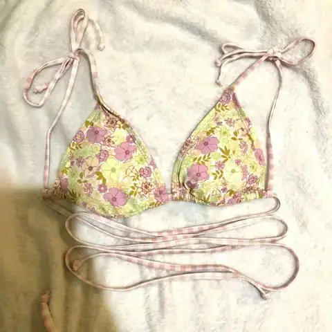 Купальник роздільний hunkemoller y2k coquette cute квітковий рожевий — фото 3