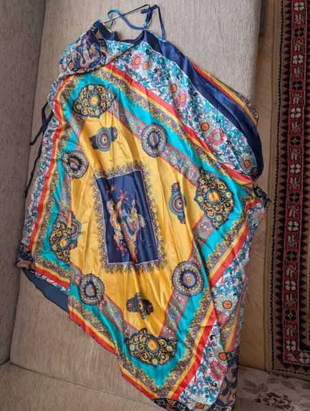 Сарафан пляжний туніка накидка на купальник оверсайз — фото 3