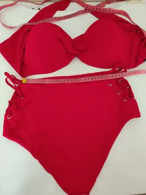 Купальник  червоного кольору від Tezenis  Calzedonia Італія, розмір, М , не  вживаний , плавки на шнурівці  по боках,бюстгальтер на завязках розм  М L — фото 7