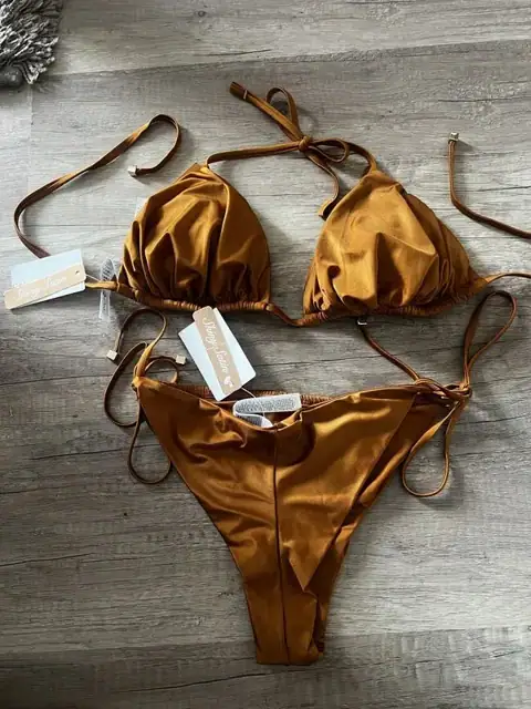 Купальник бікіні calzedonia shiny satin zara бренд victoria — фото 4
